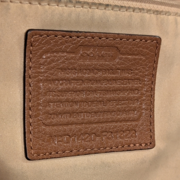 Coach Brown Pebble Leather Zip Top Park Hobo Shoulder Bag - Picture 4 of 11